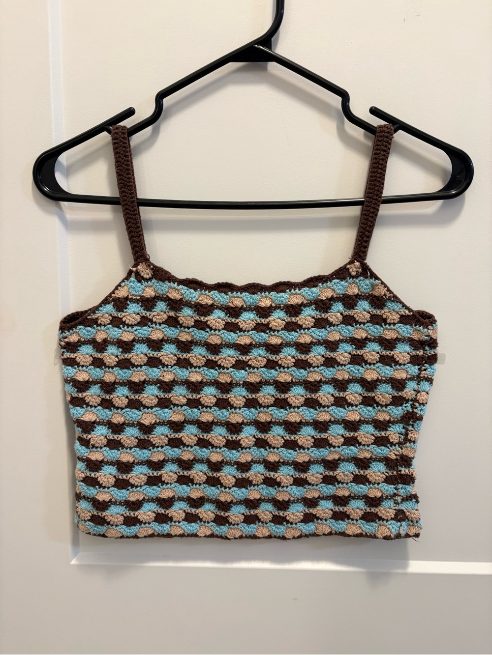Vintage Crocheted Striped Tank Top #127